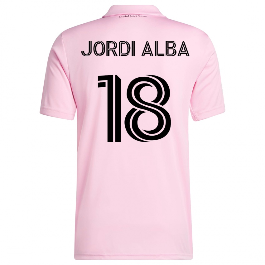 Kinder Jordi Alba #18 Rosa Heimtrikot Trikot 2023/24 T-Shirt Österreich