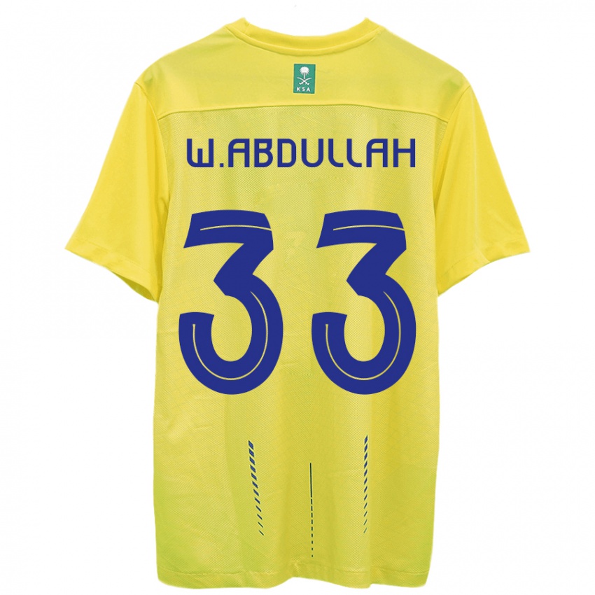 Kinder Waleed Abdullah #33 Gelb Heimtrikot Trikot 2023/24 T-Shirt Österreich