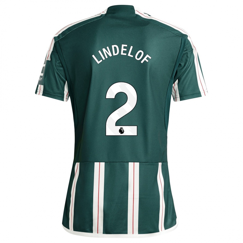 Kinder Victor Lindelof #2 Dunkelgrün Auswärtstrikot Trikot 2023/24 T-Shirt Österreich