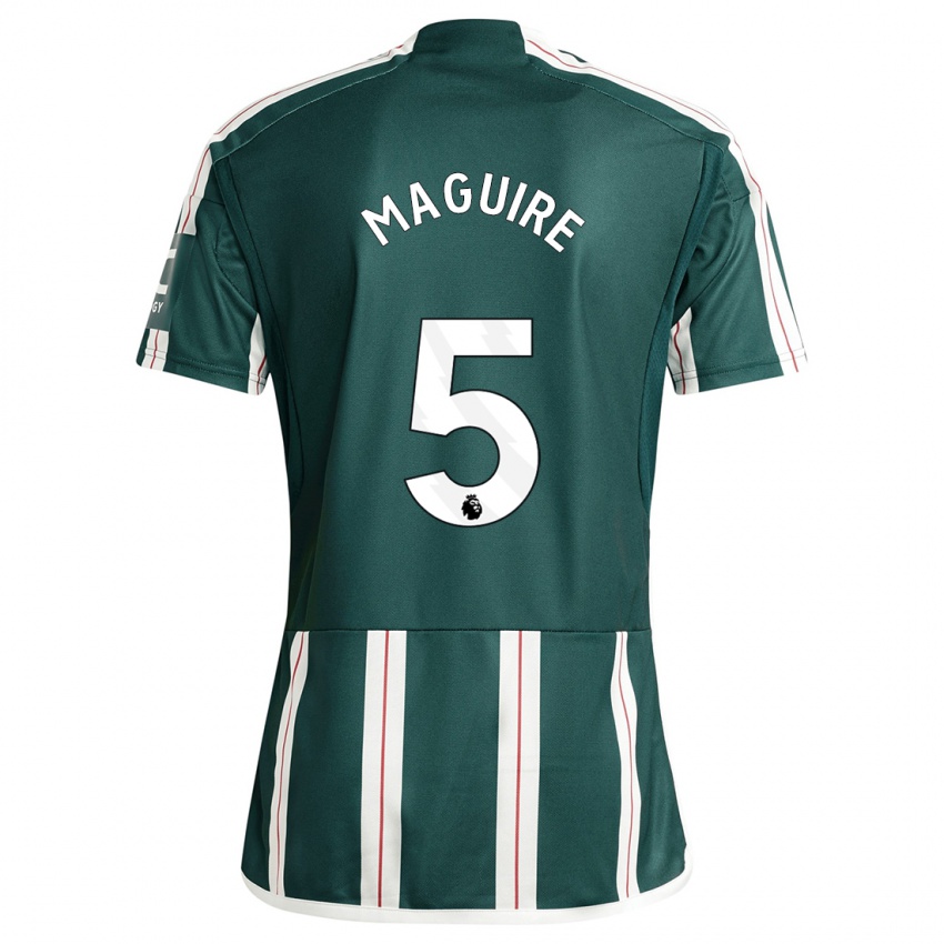 Kinder Harry Maguire #5 Dunkelgrün Auswärtstrikot Trikot 2023/24 T-Shirt Österreich