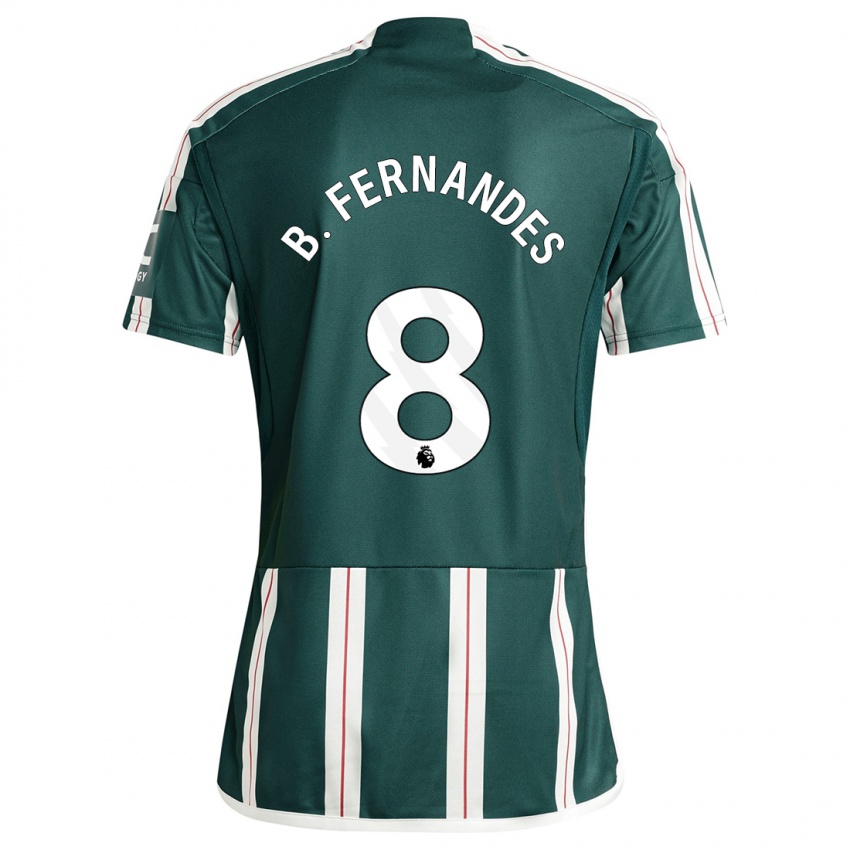 Kinder Bruno Fernandes #8 Dunkelgrün Auswärtstrikot Trikot 2023/24 T-Shirt Österreich