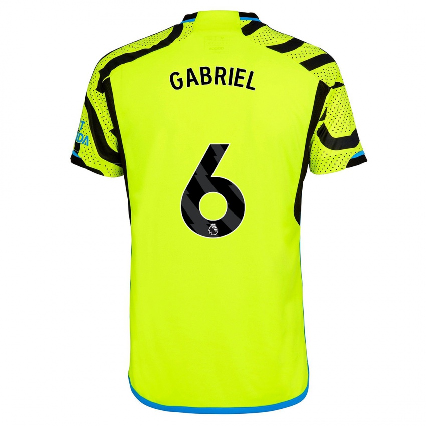 Kinder Gabriel Magalhaes #6 Gelb Auswärtstrikot Trikot 2023/24 T-Shirt Österreich