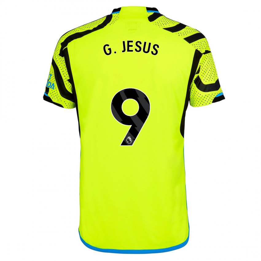 Kinder Gabriel Jesus #9 Gelb Auswärtstrikot Trikot 2023/24 T-Shirt Österreich