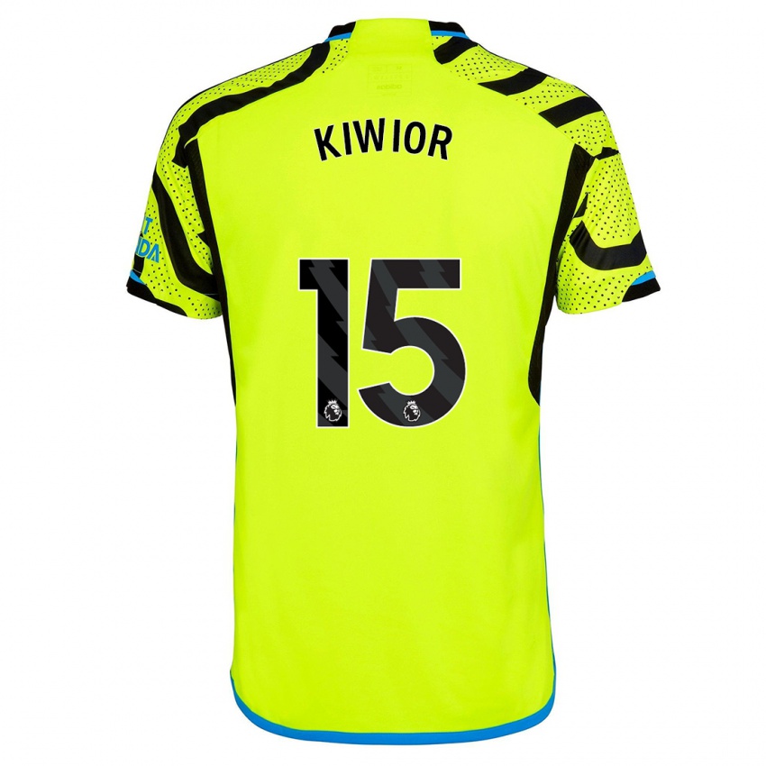 Kinder Jakub Kiwior #15 Gelb Auswärtstrikot Trikot 2023/24 T-Shirt Österreich