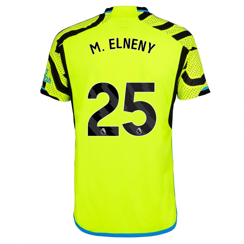 Kinder Mohamed Elneny #25 Gelb Auswärtstrikot Trikot 2023/24 T-Shirt Österreich