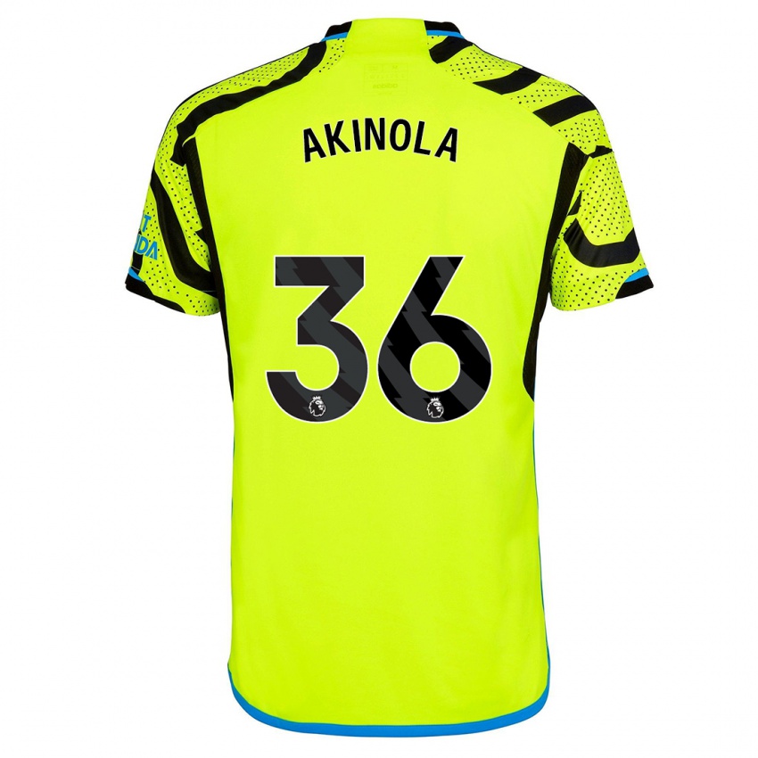 Kinder Tim Akinola #36 Gelb Auswärtstrikot Trikot 2023/24 T-Shirt Österreich