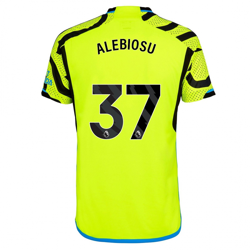 Kinder Ryan Alebiosu #37 Gelb Auswärtstrikot Trikot 2023/24 T-Shirt Österreich