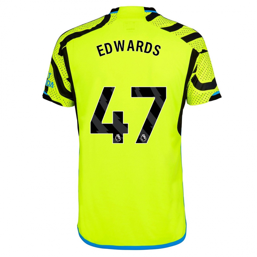 Kinder Khayon Edwards #47 Gelb Auswärtstrikot Trikot 2023/24 T-Shirt Österreich