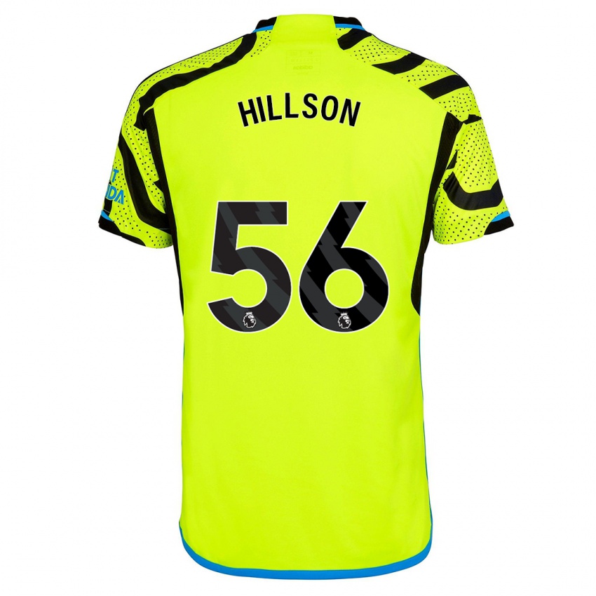 Kinder James Hillson #56 Gelb Auswärtstrikot Trikot 2023/24 T-Shirt Österreich