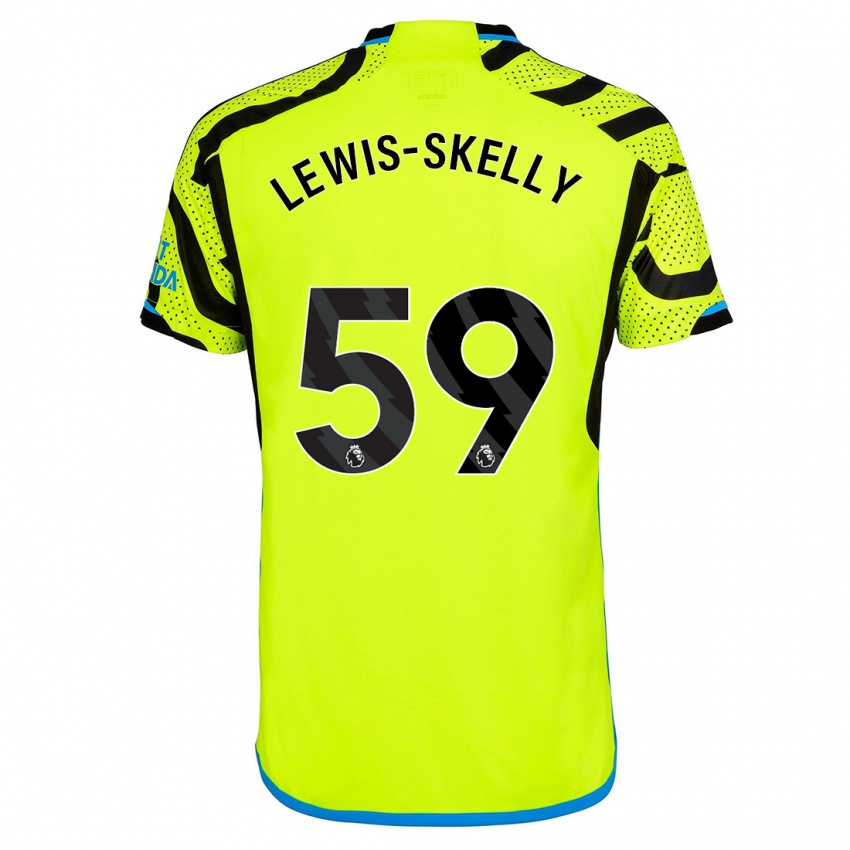 Kinder Myles Lewis-Skelly #59 Gelb Auswärtstrikot Trikot 2023/24 T-Shirt Österreich