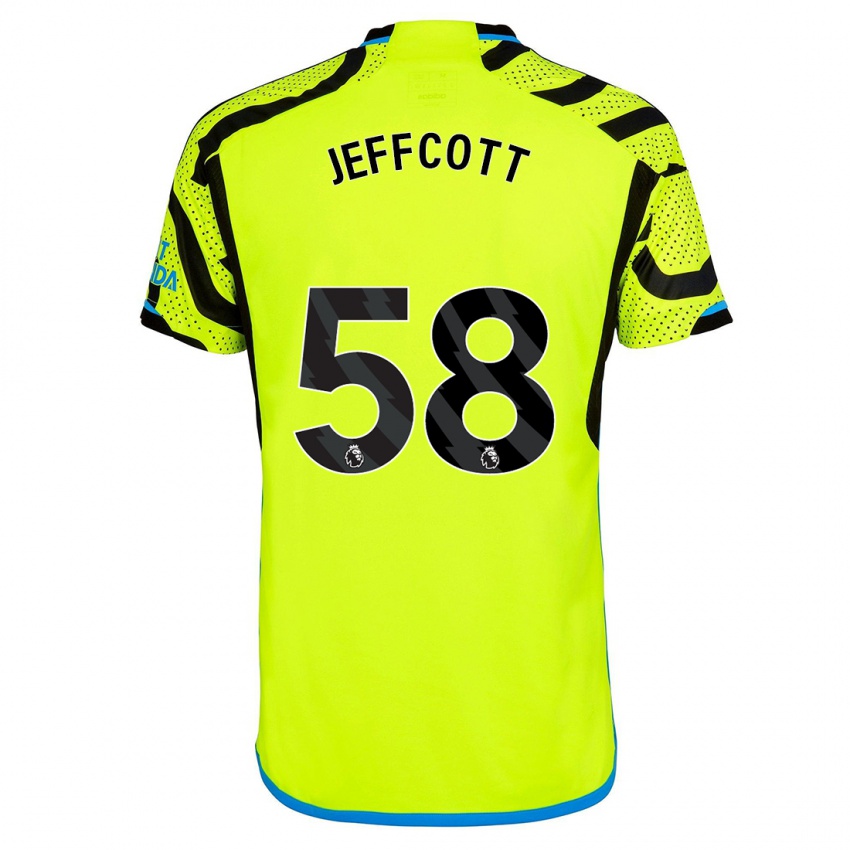 Kinder Henry Jeffcott #58 Gelb Auswärtstrikot Trikot 2023/24 T-Shirt Österreich