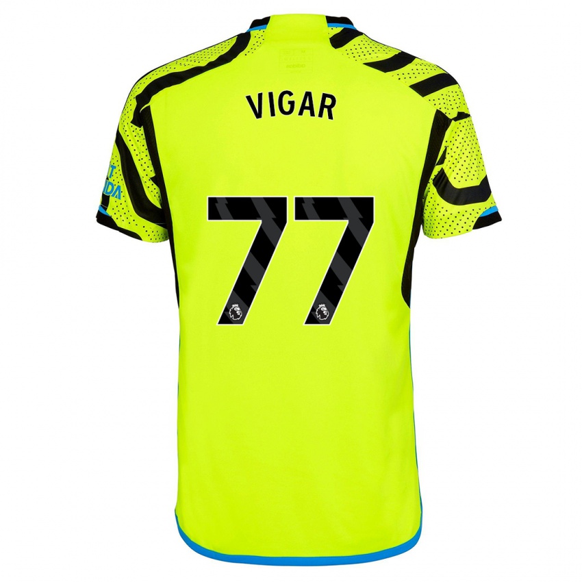 Kinder Billy Vigar #77 Gelb Auswärtstrikot Trikot 2023/24 T-Shirt Österreich