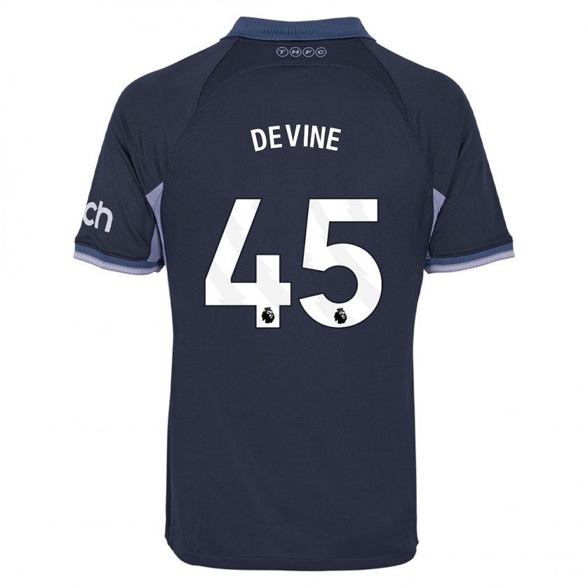 Kinder Alfie Devine #45 Dunkelblau Auswärtstrikot Trikot 2023/24 T-Shirt Österreich