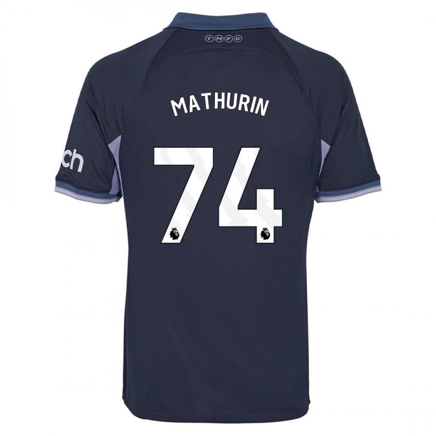 Kinder Roshaun Mathurin #74 Dunkelblau Auswärtstrikot Trikot 2023/24 T-Shirt Österreich