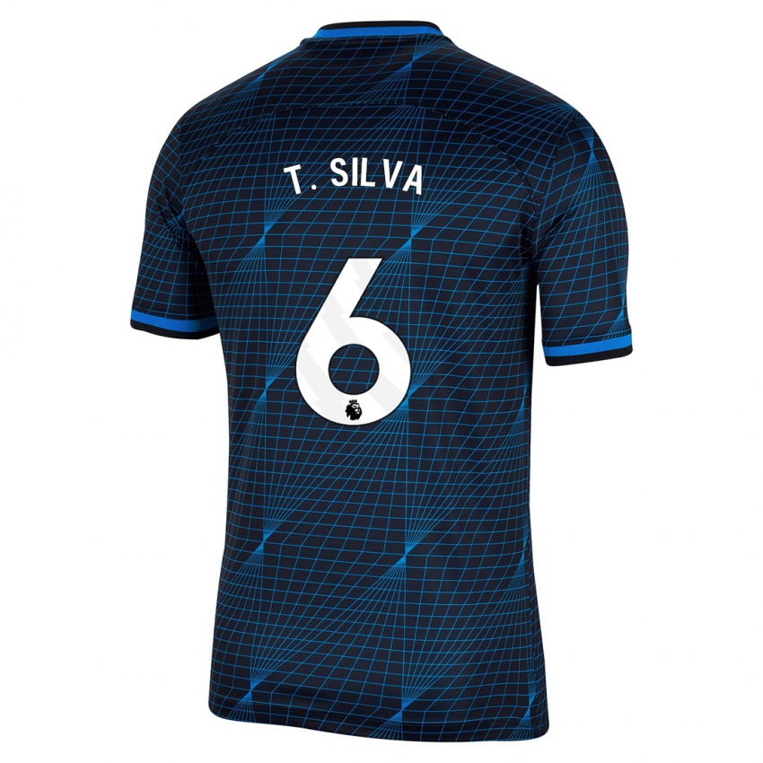 Kinder Thiago Silva #6 Dunkelblau Auswärtstrikot Trikot 2023/24 T-Shirt Österreich