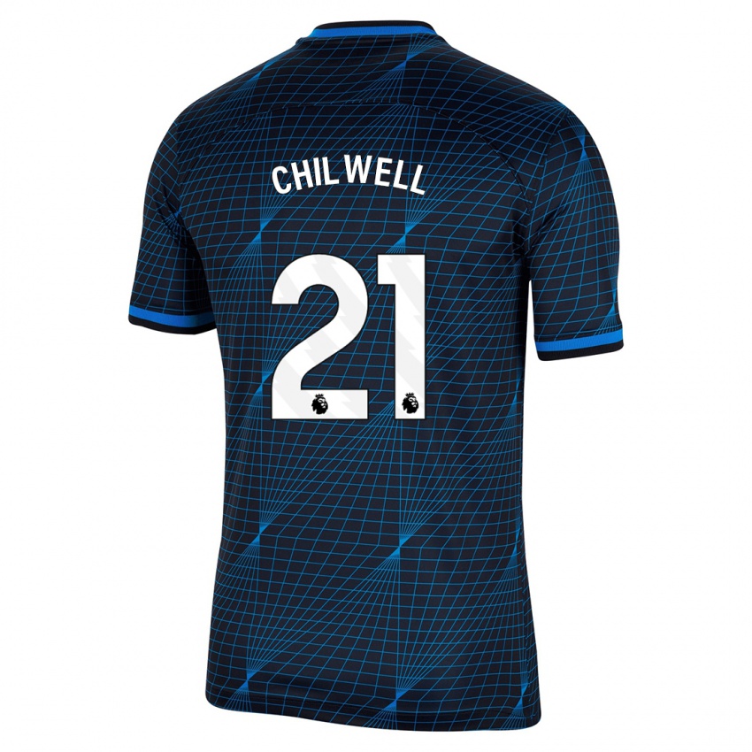 Kinder Ben Chilwell #21 Dunkelblau Auswärtstrikot Trikot 2023/24 T-Shirt Österreich