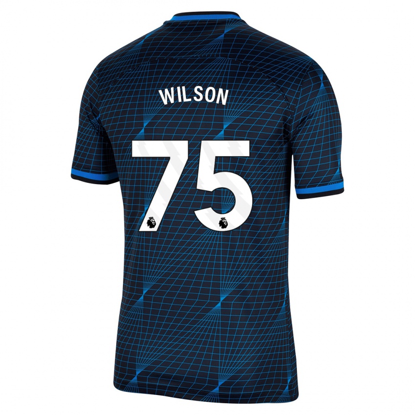 Kinder Kaiden Wilson #75 Dunkelblau Auswärtstrikot Trikot 2023/24 T-Shirt Österreich