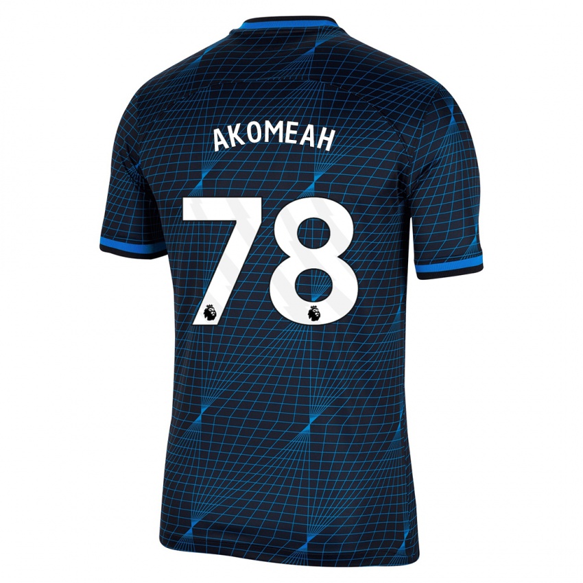 Kinder Travis Akomeah #78 Dunkelblau Auswärtstrikot Trikot 2023/24 T-Shirt Österreich