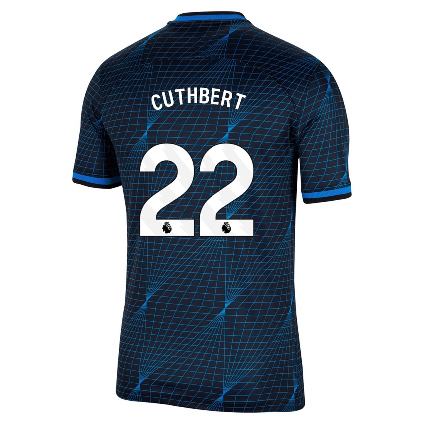 Kinder Erin Cuthbert #22 Dunkelblau Auswärtstrikot Trikot 2023/24 T-Shirt Österreich