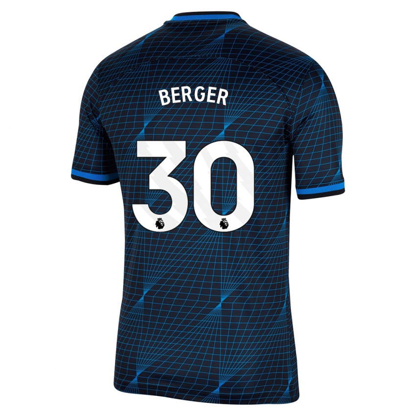 Kinder Ann-Katrin Berger #30 Dunkelblau Auswärtstrikot Trikot 2023/24 T-Shirt Österreich