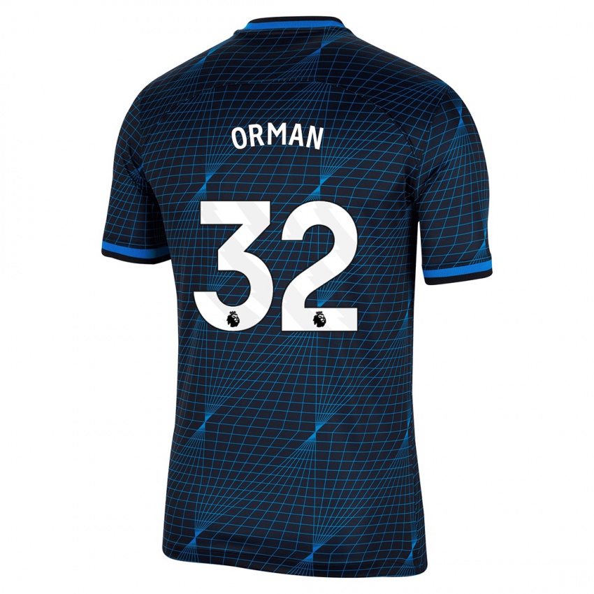 Kinder Emily Orman #32 Dunkelblau Auswärtstrikot Trikot 2023/24 T-Shirt Österreich