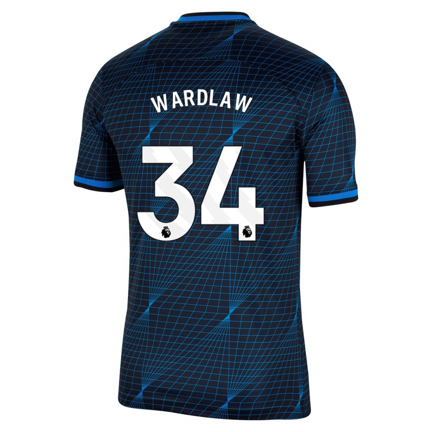 Kinder Charlotte Wardlaw #34 Dunkelblau Auswärtstrikot Trikot 2023/24 T-Shirt Österreich