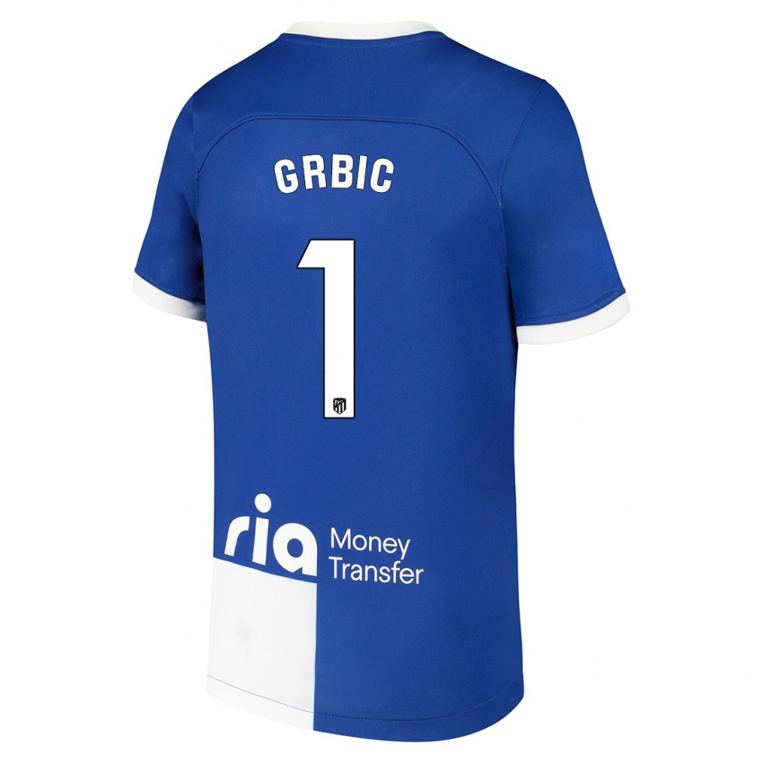 Kinder Ivo Grbic #1 Blau Weiss Auswärtstrikot Trikot 2023/24 T-Shirt Österreich