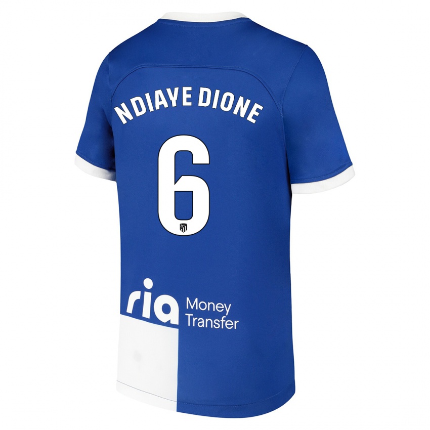 Kinder Assane Ndiaye Dione #6 Blau Weiss Auswärtstrikot Trikot 2023/24 T-Shirt Österreich