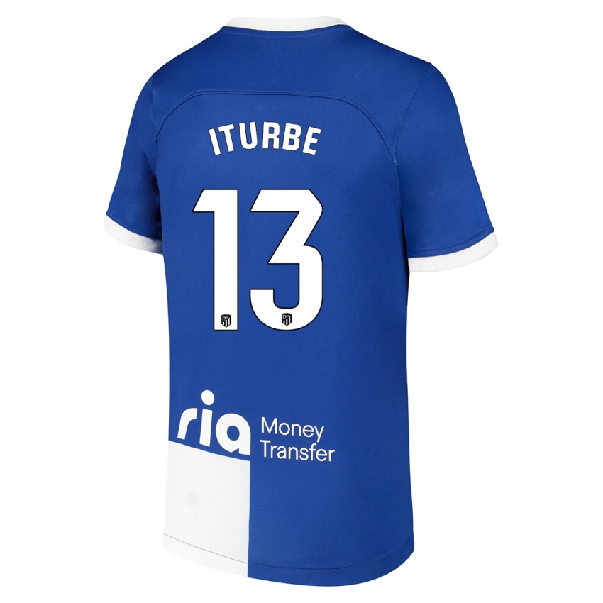 Kinder Alejandro Iturbe #13 Blau Weiss Auswärtstrikot Trikot 2023/24 T-Shirt Österreich