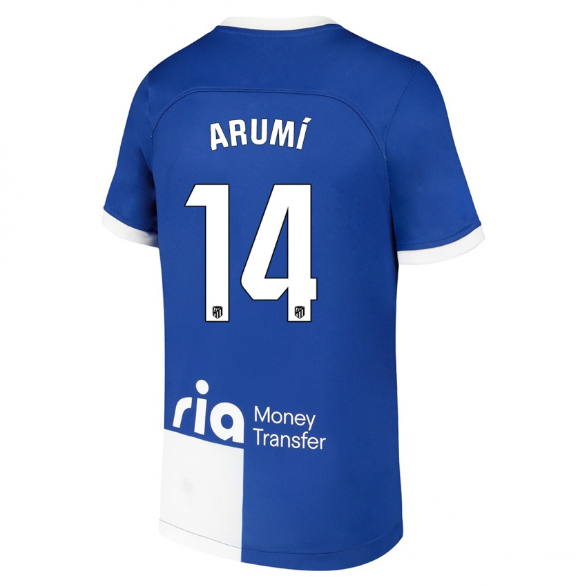 Kinder Joel Arumí #14 Blau Weiss Auswärtstrikot Trikot 2023/24 T-Shirt Österreich