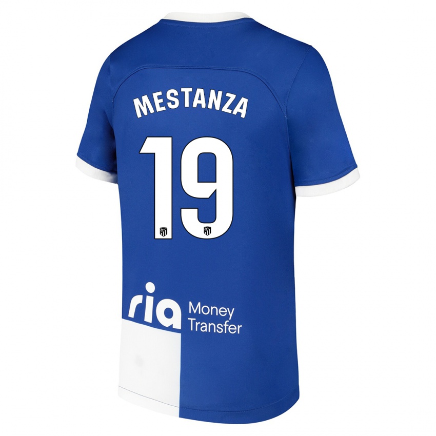 Kinder Alejandro Mestanza #19 Blau Weiss Auswärtstrikot Trikot 2023/24 T-Shirt Österreich