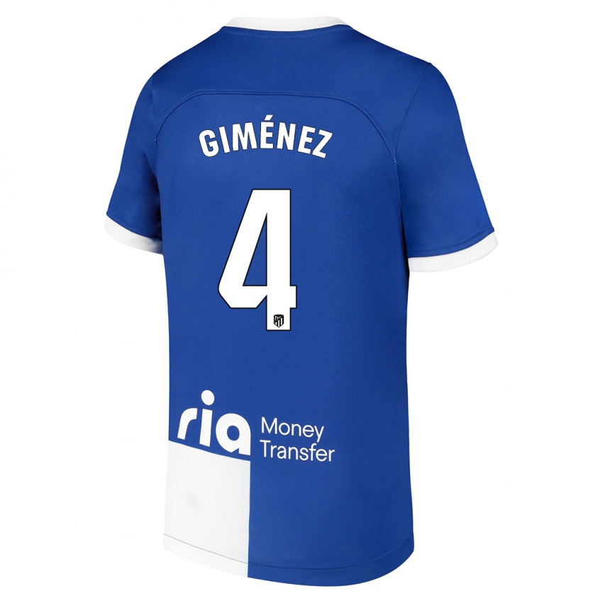 Kinder Félix Giménez #4 Blau Weiss Auswärtstrikot Trikot 2023/24 T-Shirt Österreich