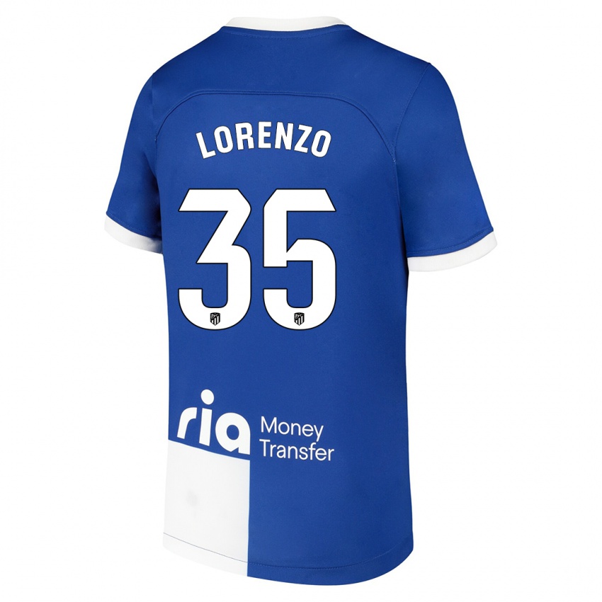 Kinder Diego Lorenzo #35 Blau Weiss Auswärtstrikot Trikot 2023/24 T-Shirt Österreich