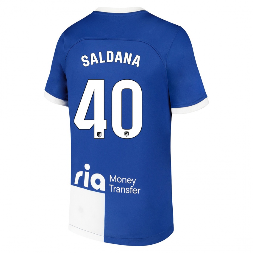 Kinder Jose Saldana #40 Blau Weiss Auswärtstrikot Trikot 2023/24 T-Shirt Österreich