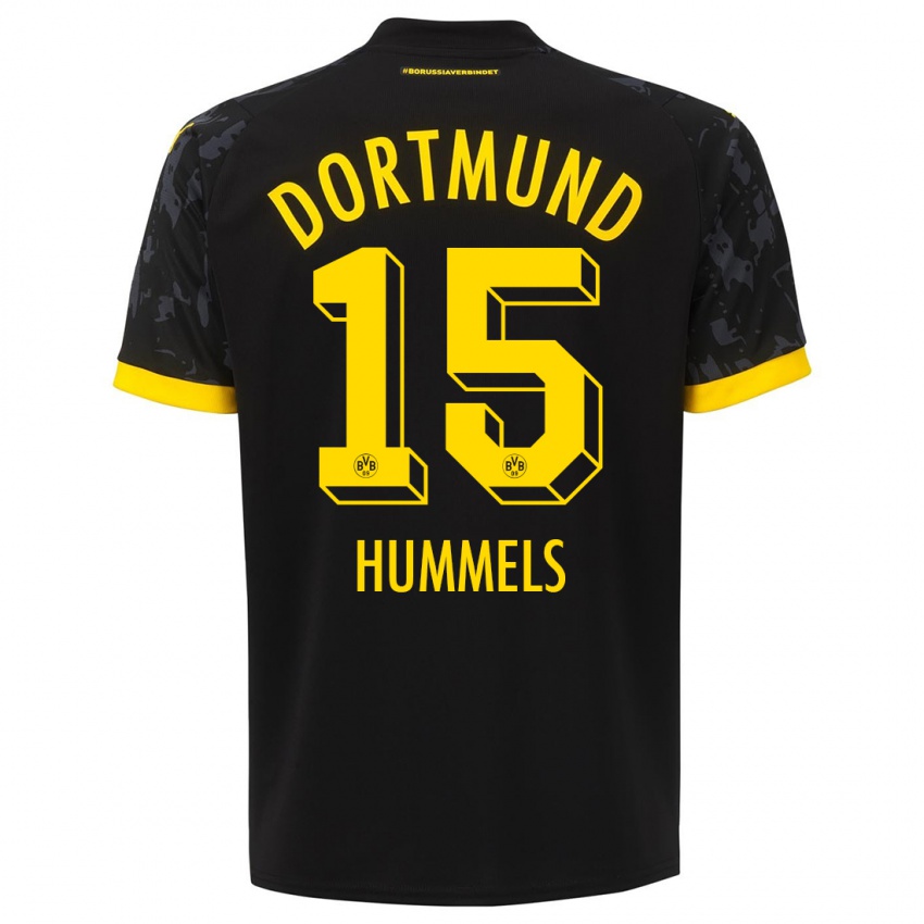 Kinder Mats Hummels #15 Schwarz Auswärtstrikot Trikot 2023/24 T-Shirt Österreich