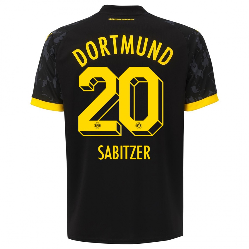 Kinder Marcel Sabitzer #20 Schwarz Auswärtstrikot Trikot 2023/24 T-Shirt Österreich
