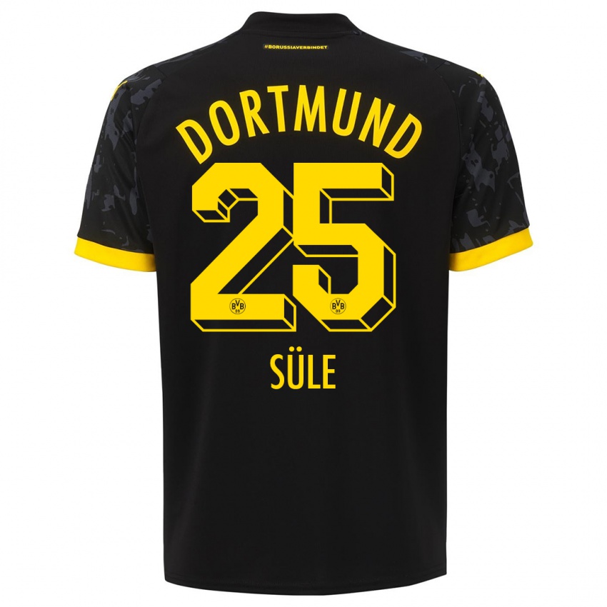 Kinder Niklas Süle #25 Schwarz Auswärtstrikot Trikot 2023/24 T-Shirt Österreich