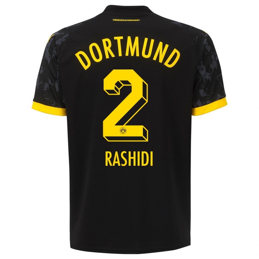 Kinder William Rashidi #2 Schwarz Auswärtstrikot Trikot 2023/24 T-Shirt Österreich