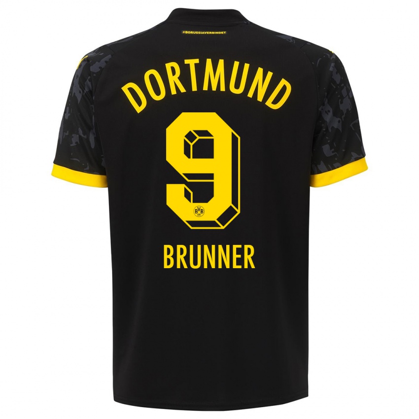 Kinder Paris Brunner #9 Schwarz Auswärtstrikot Trikot 2023/24 T-Shirt Österreich