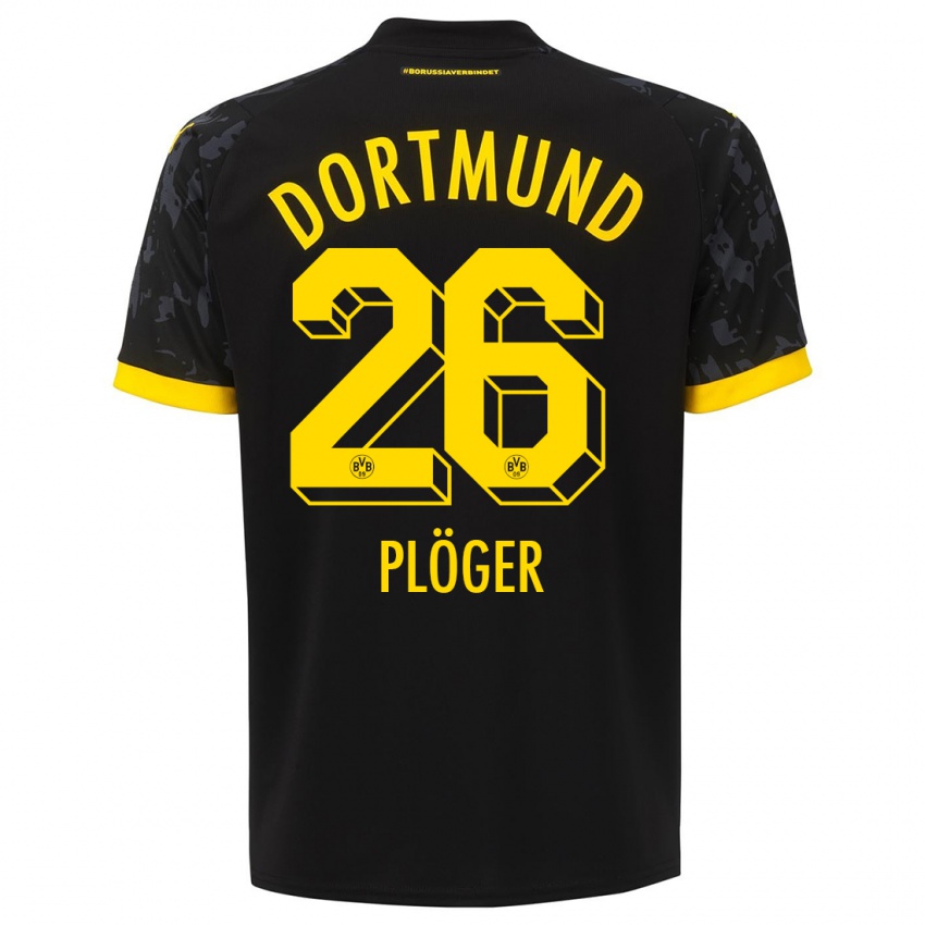 Kinder Dustin Plöger #26 Schwarz Auswärtstrikot Trikot 2023/24 T-Shirt Österreich