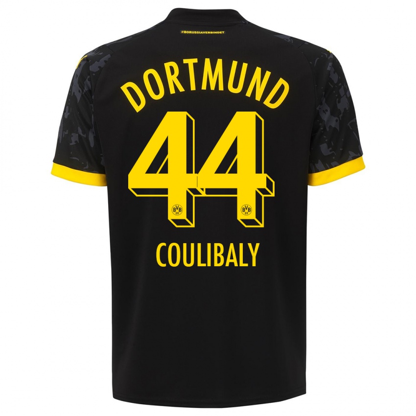 Kinder Soumaila Coulibaly #44 Schwarz Auswärtstrikot Trikot 2023/24 T-Shirt Österreich