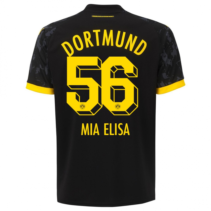 Kinder Bomnuter Mia Elisa #56 Schwarz Auswärtstrikot Trikot 2023/24 T-Shirt Österreich