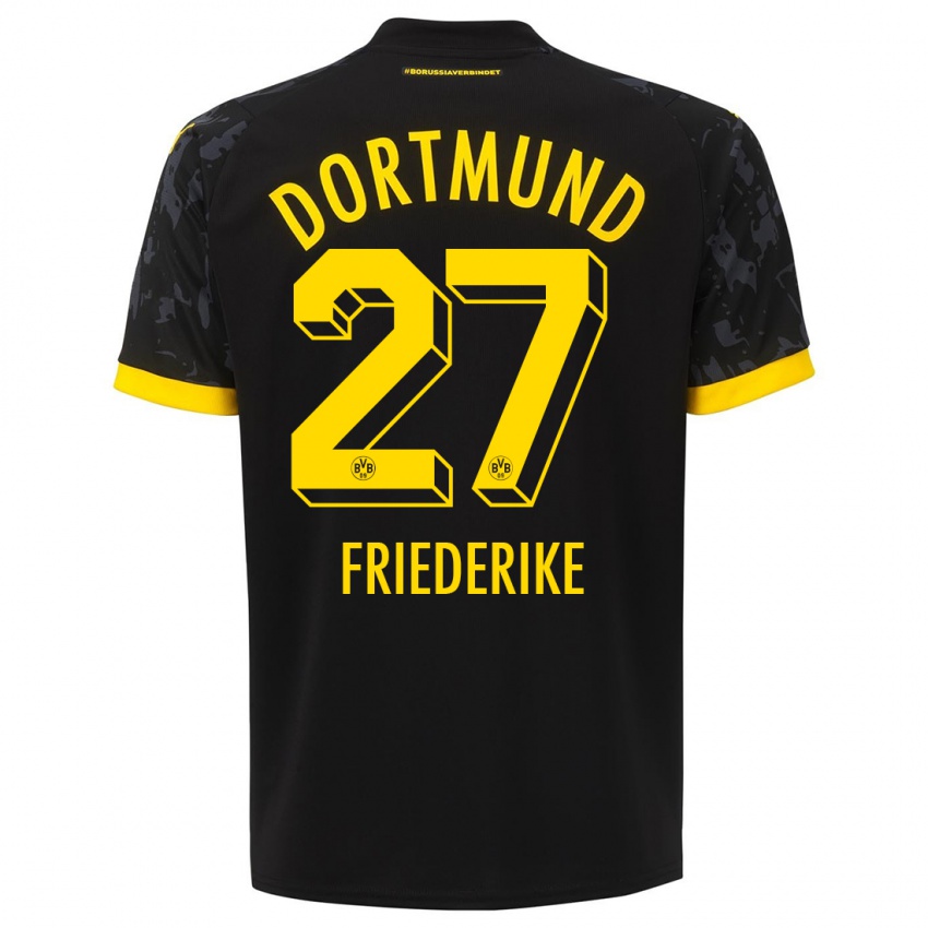 Kinder Burczik Friederike #27 Schwarz Auswärtstrikot Trikot 2023/24 T-Shirt Österreich