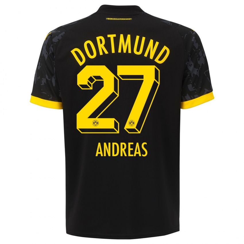 Kinder Kuno Andreas #27 Schwarz Auswärtstrikot Trikot 2023/24 T-Shirt Österreich