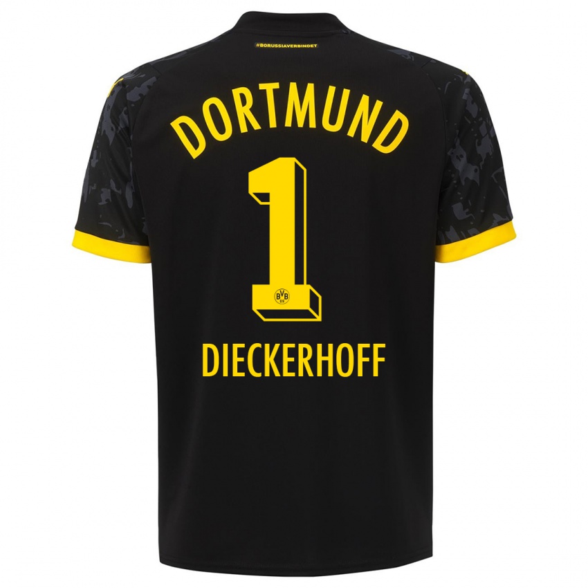 Kinder Max Dieckerhoff #1 Schwarz Auswärtstrikot Trikot 2023/24 T-Shirt Österreich