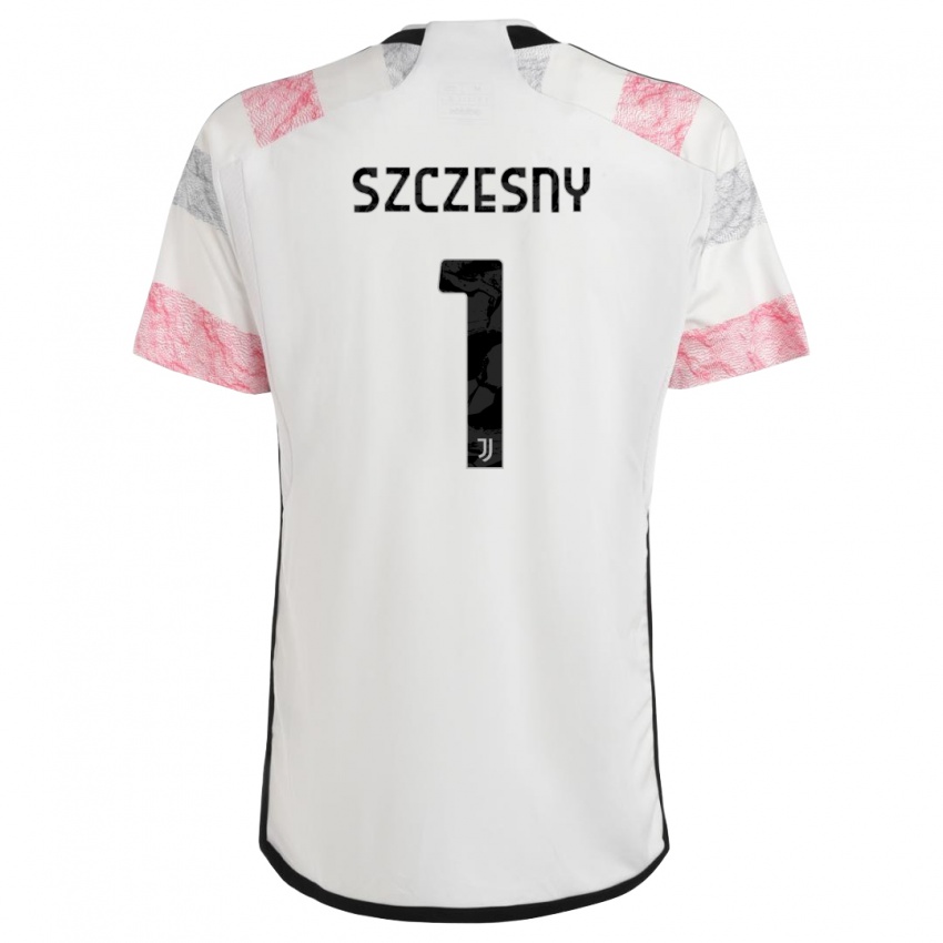 Kinder Wojciech Szczesny #1 Weiß Rosa Auswärtstrikot Trikot 2023/24 T-Shirt Österreich