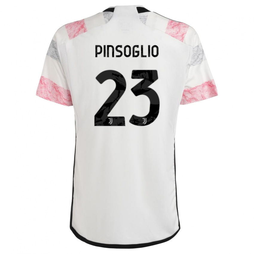 Kinder Carlo Pinsoglio #23 Weiß Rosa Auswärtstrikot Trikot 2023/24 T-Shirt Österreich