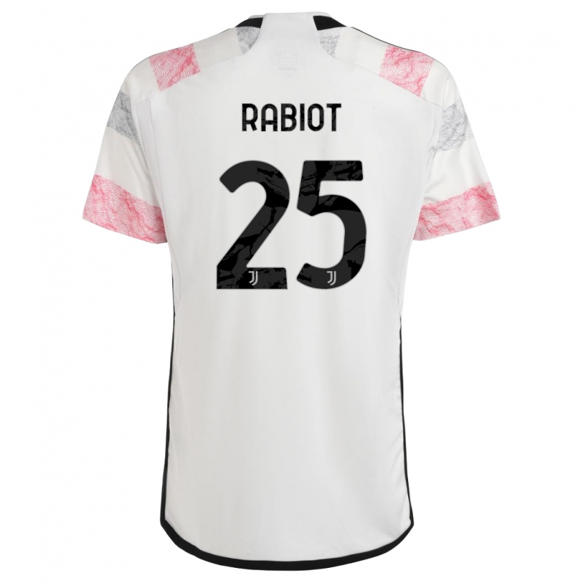 Kinder Adrien Rabiot #25 Weiß Rosa Auswärtstrikot Trikot 2023/24 T-Shirt Österreich