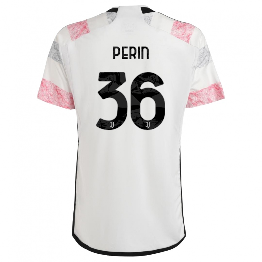 Kinder Mattia Perin #36 Weiß Rosa Auswärtstrikot Trikot 2023/24 T-Shirt Österreich