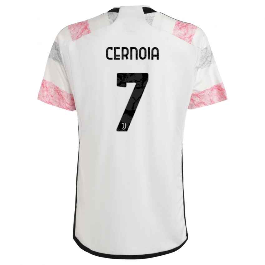 Kinder Valentina Cernoia #7 Weiß Rosa Auswärtstrikot Trikot 2023/24 T-Shirt Österreich